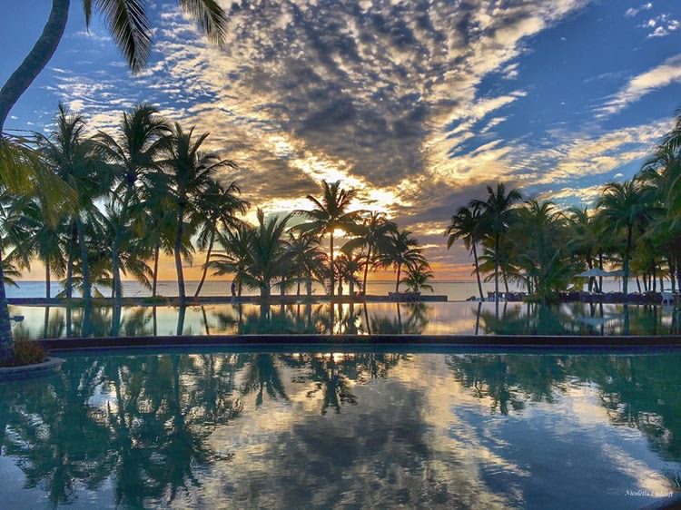 Tramonto dalla piscina