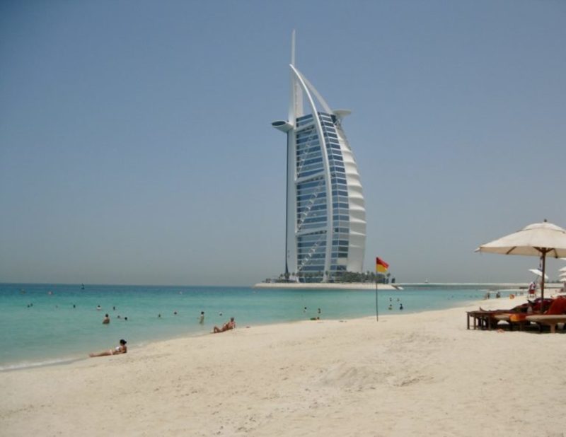 Jumeirah beach and the Burj Al Arab