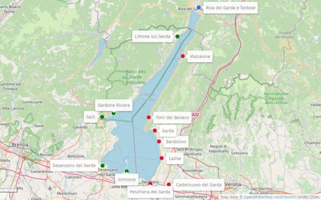 Map Garda Lake