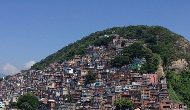 Favelas seen from the pool