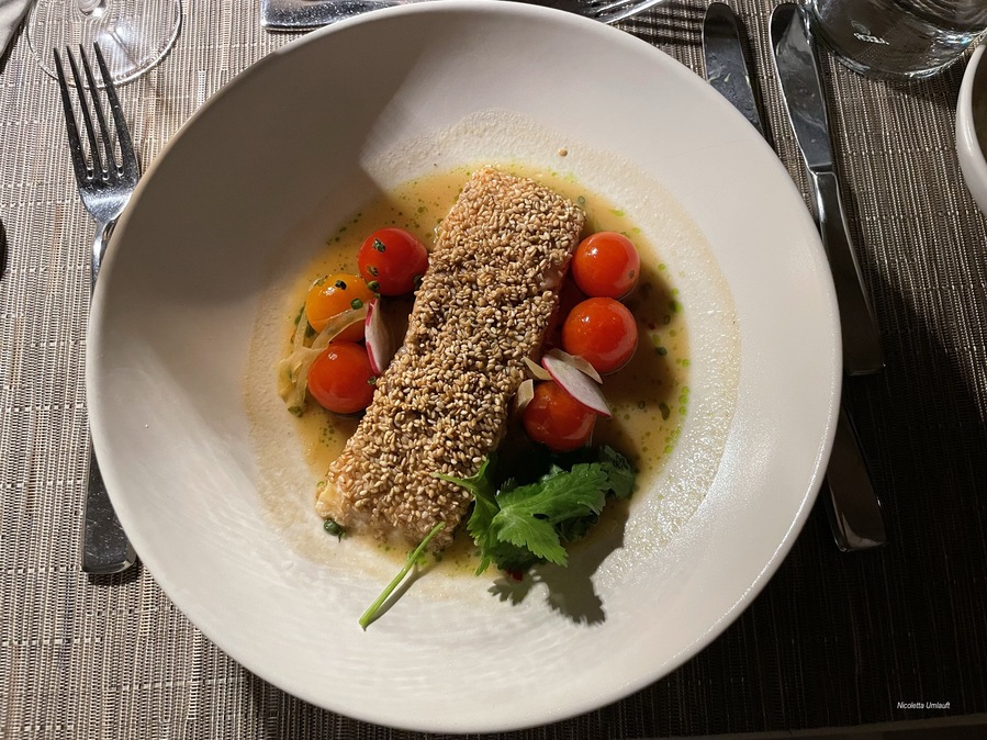 Salmone in crosta di sesamo